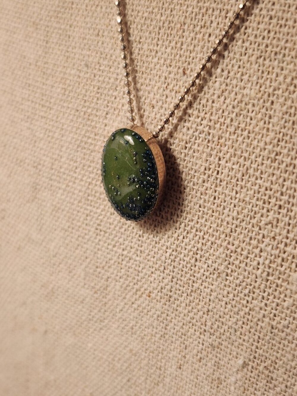 Vivi Sun 2007 green candy necklace Sterling 925 resin, glass marble necklace 26"